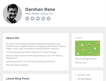 Tablet Screenshot of darshanrane.com